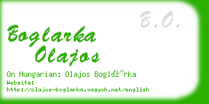 boglarka olajos business card